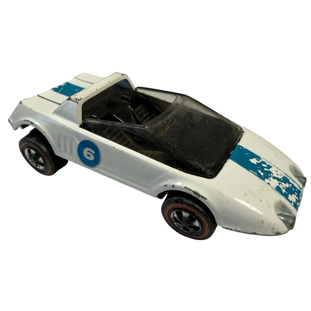 Mattel Jack Rabbit Special Diecast Car White Redline Vintage 1969